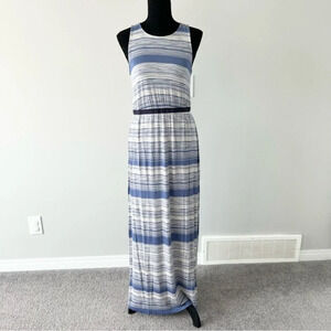 Ann Taylor Loft Striped Jersey Sleeveless Maxi Dress